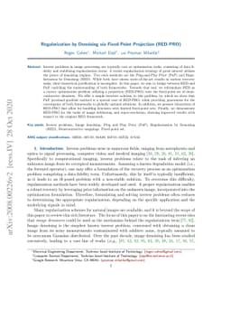 Regularization by Denoising via Fixed-Point Projection (RED-PRO)