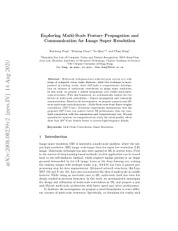 Exploring Multi-Scale Feature Propagation and Communication for Image
  Super Resolution