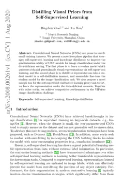 Distilling Visual Priors from Self-Supervised Learning