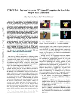 PERCH 2.0 : Fast and Accurate GPU-based Perception via Search for Object
  Pose Estimation