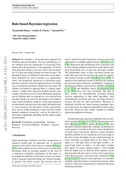 Rule-based Bayesian regression