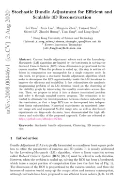 Stochastic Bundle Adjustment for Efficient and Scalable 3D
  Reconstruction