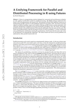 A Unifying Framework for Parallel and Distributed Processing in R using
  Futures