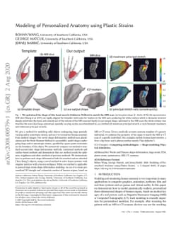 Modeling of Personalized Anatomy using Plastic Strains