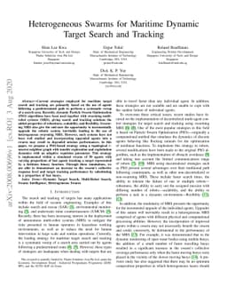 Heterogeneous Swarms for Maritime Dynamic Target Search and Tracking
