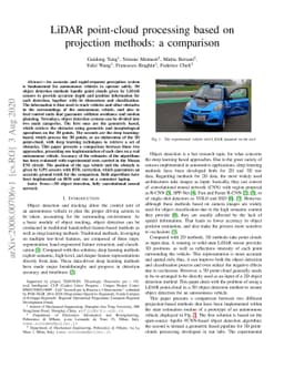 LiDAR point-cloud processing based on projection methods: a comparison