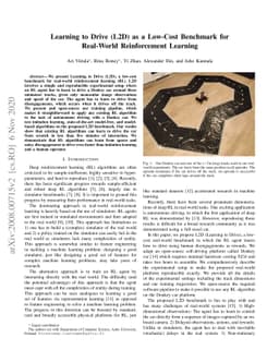 Learning to Drive (L2D) as a Low-Cost Benchmark for Real-World
  Reinforcement Learning