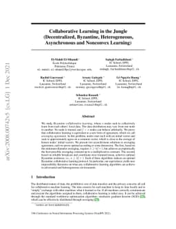 Collaborative Learning in the Jungle (Decentralized, Byzantine,
  Heterogeneous, Asynchronous and Nonconvex Learning)