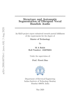Structure and Automatic Segmentation of Dhrupad Vocal Bandish Audio