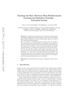 Tracking the Race Between Deep Reinforcement Learning and Imitation
  Learning -- Extended Version