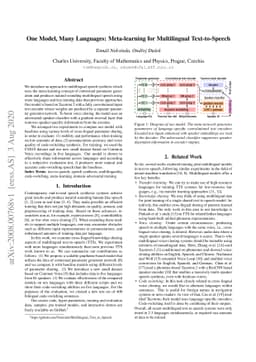 One Model, Many Languages: Meta-learning for Multilingual Text-to-Speech