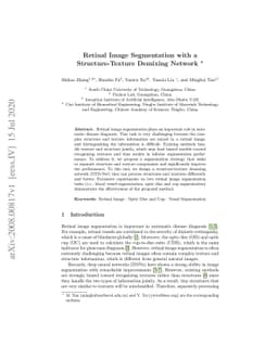 Retinal Image Segmentation with a Structure-Texture Demixing Network