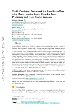 Traffic Prediction Framework for OpenStreetMap using Deep Learning based
  Complex Event Processing and Open Traffic Cameras