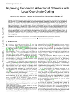 Improving Generative Adversarial Networks with Local Coordinate Coding