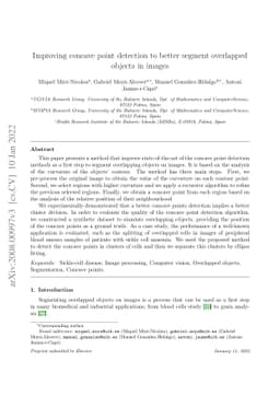 Improving concave point detection to better segment overlapped objects
  in images