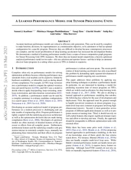 A Learned Performance Model for Tensor Processing Units