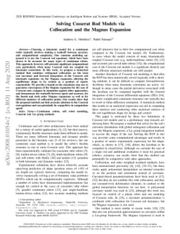 Solving Cosserat Rod Models via Collocation and the Magnus Expansion