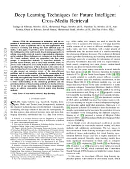 Deep Learning Techniques for Future Intelligent Cross-Media Retrieval