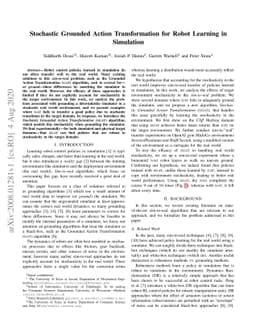 Stochastic Grounded Action Transformation for Robot Learning in
  Simulation