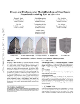 Design and Deployment of Photo2Building: A Cloud-based Procedural
  Modeling Tool as a Service