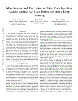 Identification and Correction of False Data Injection Attacks against AC
  State Estimation using Deep Learning