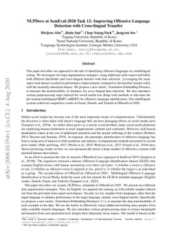 NLPDove at SemEval-2020 Task 12: Improving Offensive Language Detection
  with Cross-lingual Transfer