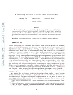 Community detection in sparse latent space models