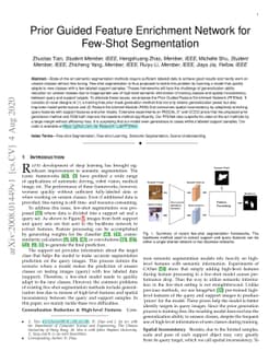 Prior Guided Feature Enrichment Network for Few-Shot Segmentation