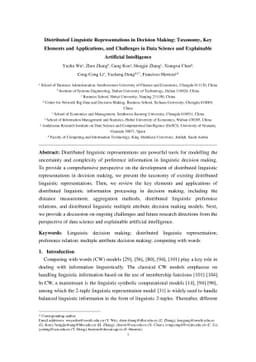 Distributed Linguistic Representations in Decision Making: Taxonomy, Key
  Elements and Applications, and Challenges in Data Science and Explainable
  Artificial Intelligence