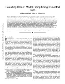 Revisiting Robust Model Fitting Using Truncated Loss