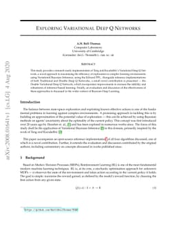Exploring Variational Deep Q Networks