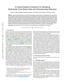A Visual Analytics Framework for Reviewing Multivariate Time-Series Data
  with Dimensionality Reduction
