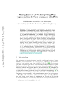 Making Sense of CNNs: Interpreting Deep Representations & Their
  Invariances with INNs