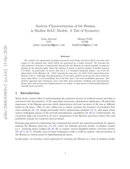 Analytic Characterization of the Hessian in Shallow ReLU Models: A Tale
  of Symmetry