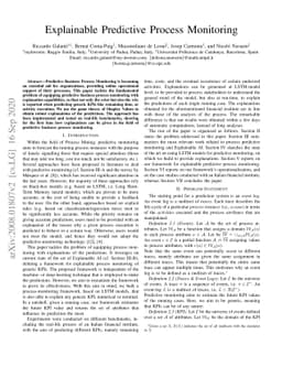 Explainable Predictive Process Monitoring