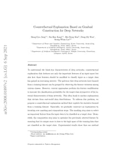 Counterfactual Explanation Based on Gradual Construction for Deep
  Networks