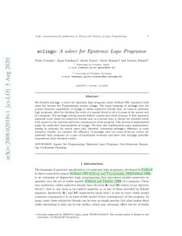 eclingo: A solver for Epistemic Logic Programs
