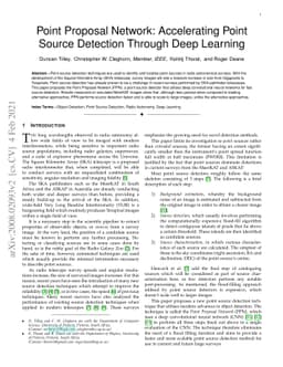 Point Proposal Network: Accelerating Point Source Detection Through Deep
  Learning