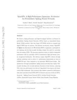 SpinAPS: A High-Performance Spintronic Accelerator for Probabilistic
  Spiking Neural Networks