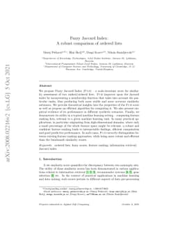 Fuzzy Jaccard Index: A robust comparison of ordered lists