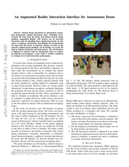 An Augmented Reality Interaction Interface for Autonomous Drone