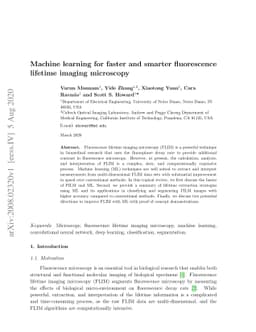 Machine learning for faster and smarter fluorescence lifetime imaging
  microscopy