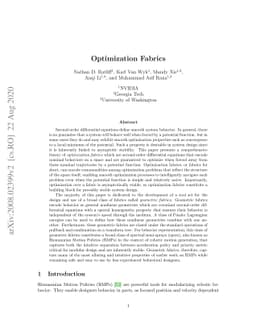 Optimization Fabrics