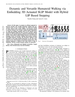 Dynamic and Versatile Humanoid Walking via Embedding 3D Actuated SLIP
  Model with Hybrid LIP Based Stepping