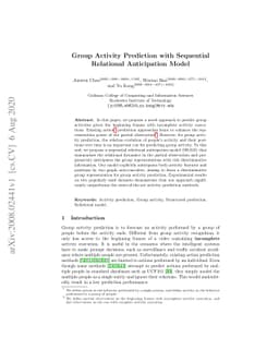 Group Activity Prediction with Sequential Relational Anticipation Model