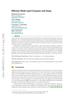 Efficient Multi-word Compare and Swap