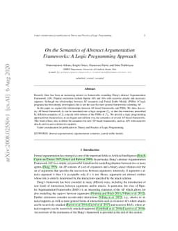 On the Semantics of Abstract Argumentation Frameworks: A Logic
  Programming Approach