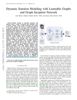 Dynamic Emotion Modeling with Learnable Graphs and Graph Inception
  Network