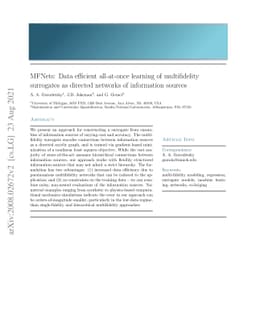 MFNets: Data efficient all-at-once learning of multifidelity surrogates
  as directed networks of information sources