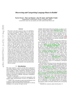Discovering and Categorising Language Biases in Reddit